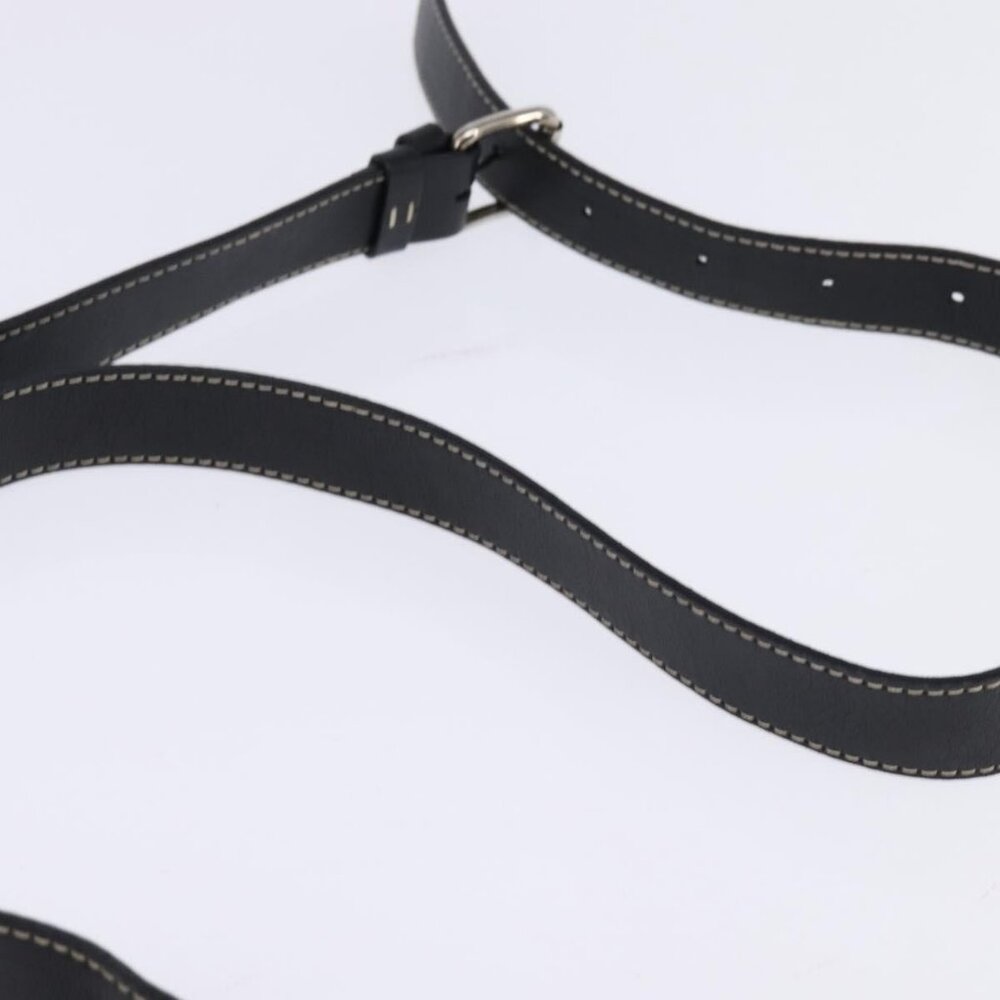 Authentic CELINE Macadam Canvas Shoulder Bag Navy Gold - Picture 6 of 16